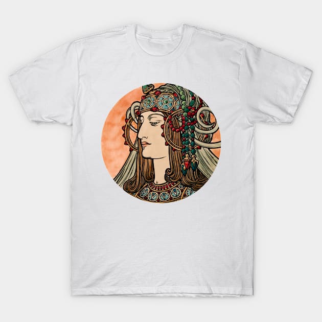 Vintage portrait art T-Shirt by ABCSHOPDESIGN